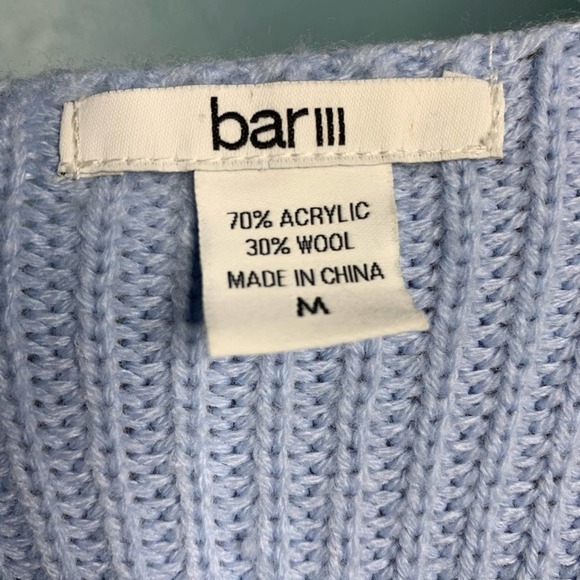 Bar III Side Zip Detail High Low Sweater - Picture 8 of 8